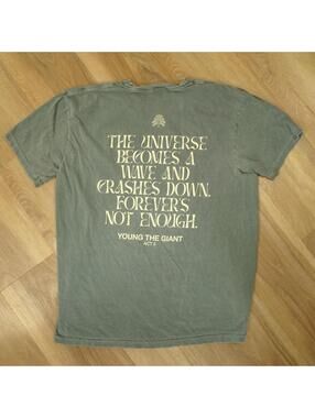 Young the Giant Band tee - Act II, Men's Large, Light Green-Gray